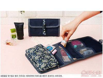 時尚與實用并存 巨登新款碎花可折疊懸掛洗漱收納包評測